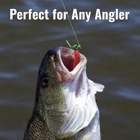 17PCS Crappie Lures Pre Rigged Soft Plastic Curly Grub Jigs Kit in Saudi Arabia