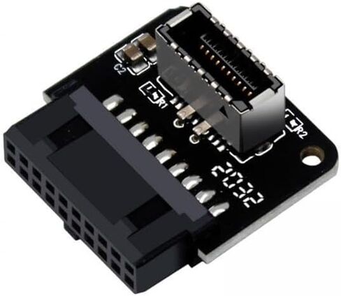 USB 3.0 Type C Adapter Mainboard Internal Header Adapter 24Pin Type to Type C Female Right Angle 90 Degree Extension Connector Suitable for in Saudi Arabia