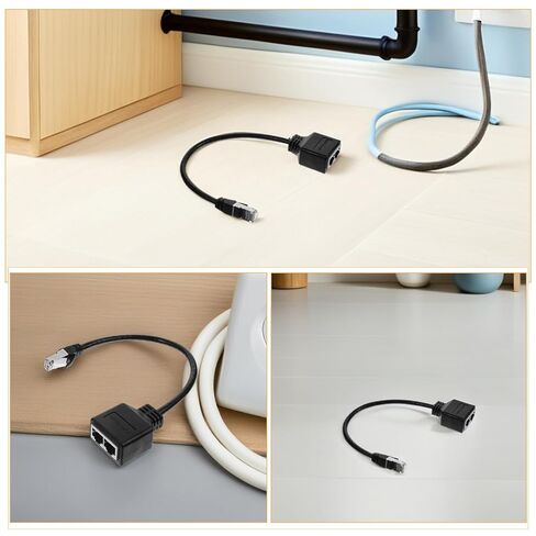 Homoyoyo Rj45 Ethernet Splitter Adapter 2pcs for Dual Device Connections in Saudi Arabia