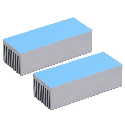 Aluminum Heatsink 2PCS Cooling Fins Electronic Heatsink Heatsink Kit for Electronic Chip CPU 100x40x30mmwith Thermal Conductive Adhesive (Without Adhesive) in Saudi Arabia