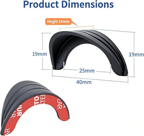 2 Pack Car Backup Camera Rain Cover U06,Silicone Car Rear View Camera Hoods,Rain Proof Anti-Glare Protection Cover,Cut to Stick, Fit Most Vehicles, Dash Cam Rear Lens Protection Accessories in Saudi Arabia