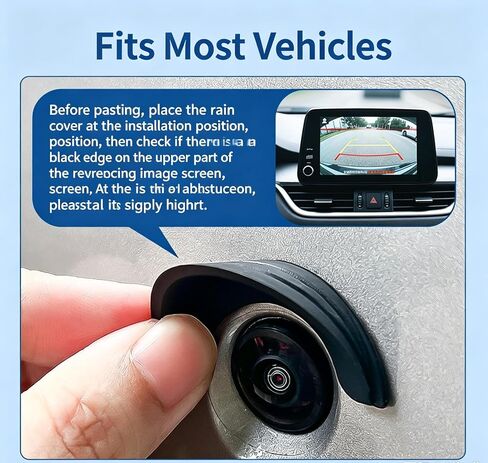 2 Pack Car Backup Camera Rain Cover U06,Silicone Car Rear View Camera Hoods,Rain Proof Anti-Glare Protection Cover,Cut to Stick, Fit Most Vehicles, Dash Cam Rear Lens Protection Accessories in Saudi Arabia