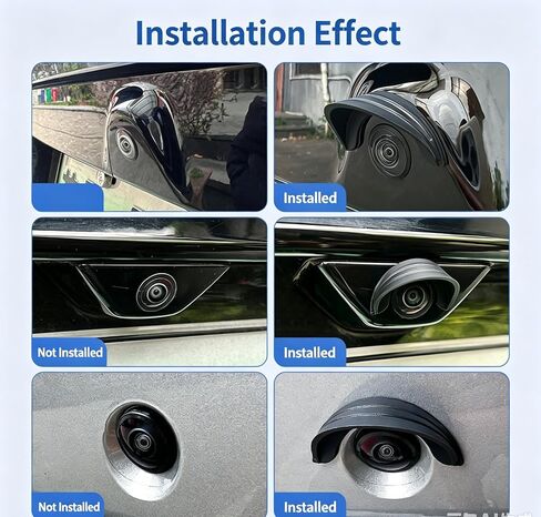 2 Pack Car Backup Camera Rain Cover U06,Silicone Car Rear View Camera Hoods,Rain Proof Anti-Glare Protection Cover,Cut to Stick, Fit Most Vehicles, Dash Cam Rear Lens Protection Accessories in Saudi Arabia