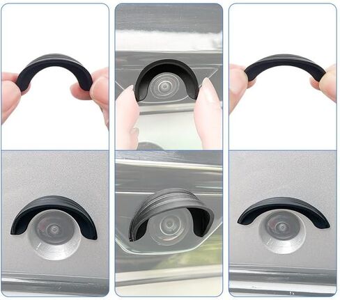 2 Pack Car Backup Camera Rain Cover U06,Silicone Car Rear View Camera Hoods,Rain Proof Anti-Glare Protection Cover,Cut to Stick, Fit Most Vehicles, Dash Cam Rear Lens Protection Accessories in Saudi Arabia