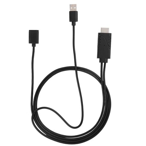 2 in 1 USB Female to HDMI Male Adapter, 1080P Female USB to Male HDMI Adapter, ABS HDTV Cable Cord Compatible with iOS, Android Mobile Phone in Saudi Arabia