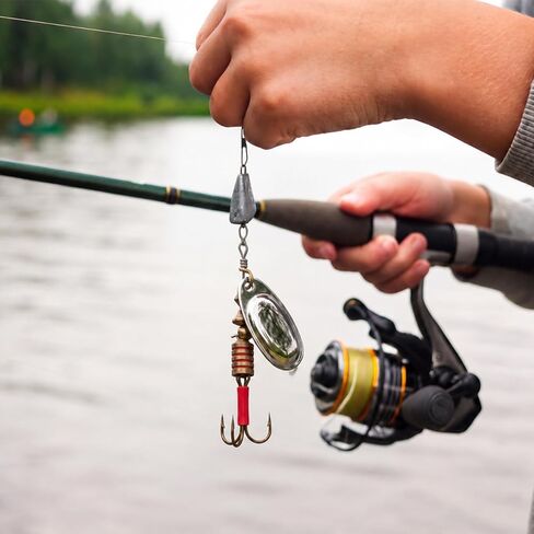12 Pcs Plain Fishing Lures, Inline Spinner Lures in Saudi Arabia