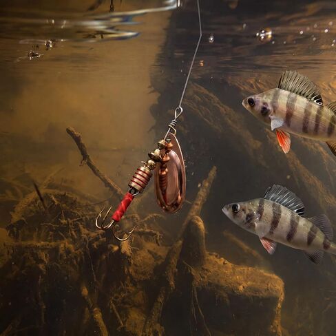 12 Pcs Plain Fishing Lures, Inline Spinner Lures in Saudi Arabia