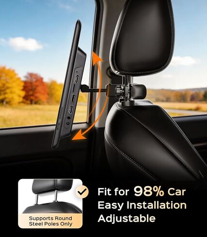 13.5" Android Headrest Monitor Screen Portable Car TV Supports Phone MirrorLink/HDMI in OUT/5G WiFi/Bluetooth/USB Rear Seat Entertainment Video Player 4G Ram+64G ROM 2PCS in Saudi Arabia