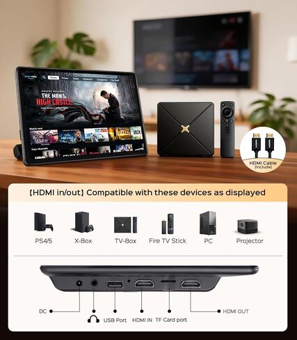 13.5" Android Headrest Monitor Screen Portable Car TV Supports Phone MirrorLink/HDMI in OUT/5G WiFi/Bluetooth/USB Rear Seat Entertainment Video Player 4G Ram+64G ROM 2PCS in Saudi Arabia