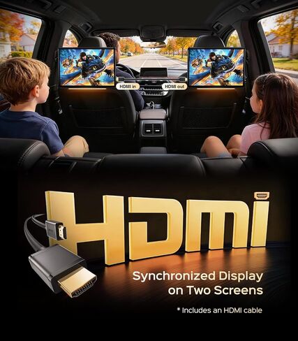 13.5" Android Headrest Monitor Screen Portable Car TV Supports Phone MirrorLink/HDMI in OUT/5G WiFi/Bluetooth/USB Rear Seat Entertainment Video Player 4G Ram+64G ROM 2PCS in Saudi Arabia