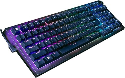 iBUYPOWER MK9 Pro RGB Mechanical Gaming Keyboard with Hotswap Linear Switches, Custom aRGB Lighting, Detachable USB-C Cable, Gasket Mounted PCB, Solid Black in Saudi Arabia