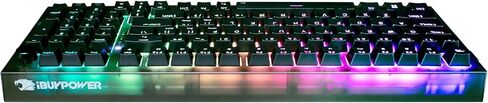 iBUYPOWER MK9 Pro RGB Mechanical Gaming Keyboard with Hotswap Linear Switches, Custom aRGB Lighting, Detachable USB-C Cable, Gasket Mounted PCB, Solid Black in Saudi Arabia