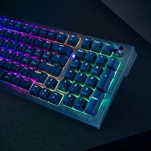 iBUYPOWER MK9 Pro RGB Mechanical Gaming Keyboard with Hotswap Linear Switches, Custom aRGB Lighting, Detachable USB-C Cable, Gasket Mounted PCB, Solid Black in Saudi Arabia