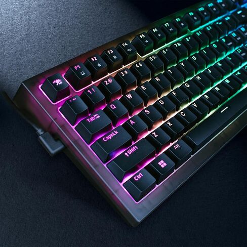 iBUYPOWER MK9 Pro RGB Mechanical Gaming Keyboard with Hotswap Linear Switches, Custom aRGB Lighting, Detachable USB-C Cable, Gasket Mounted PCB, Solid Black in Saudi Arabia