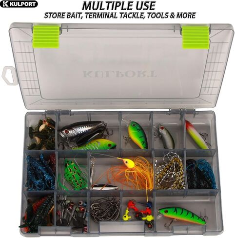 Tackle Boxes Plastic Storage Organizer Box with Removable Dividers,3600 Tackle Tray,Lure Box and Terminal Tackle Storage,4 Packs Tackle Trays-Grey in Saudi Arabia