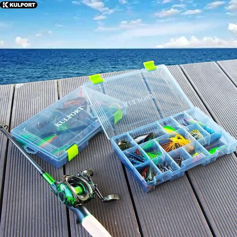 Tackle Boxes Plastic Storage Organizer Box with Removable Dividers,3600 Tackle Tray,Lure Box and Terminal Tackle Storage,4 Packs Tackle Trays-Grey in Saudi Arabia