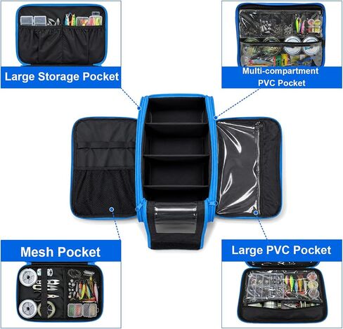 Soft Plastic Bait Storage, Fishing Bait Bag with Top Clear Window in Saudi Arabia