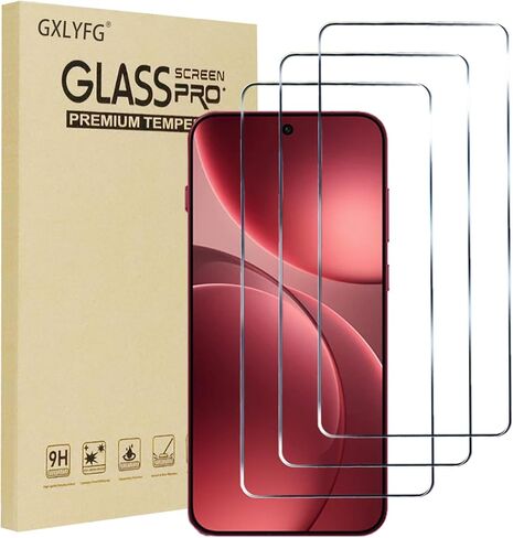 3 Pack Tempered Glass Screen Protectors Compatible with OPPO FInd X9 Pro, Anti Scratch, Bubble Free, 9H Hardness in Saudi Arabia