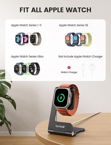 Lamicall Foldable Apple Watch Stand + Phone Stand in Saudi Arabia