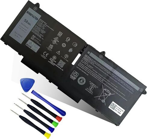 58Wh 07KRV Battery Replacement for Dell Latitude 5430 5530 Precision 3570 P104F P104F005 P137G P137G004 Series 4-Cell in Kuwait