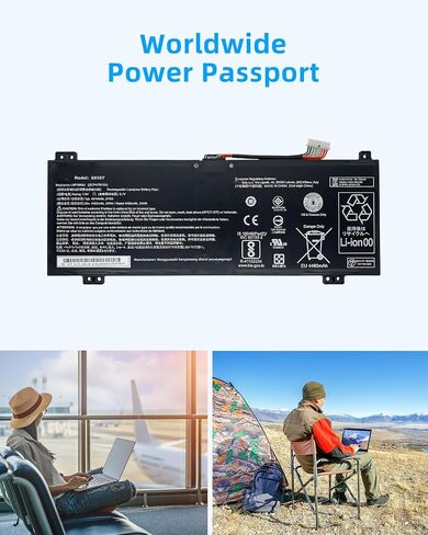 بطارية كمبيوتر محمول 37Wh AP16K4J بديلة بقدرة 4870 مللي أمبير في الساعة لجهاز Acer لجهاز Chromebook Spin 11 CP511-1HN 11 R751TN-C5P3 11 R751T-C4XP 11 R751T-C32Z Series 0B200-00840100 KT.00205.003 2Icp4/78/104 أداء عالي in Kuwait