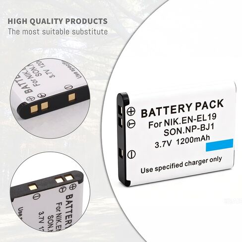 NP-BJ1 EN-EL19 Battery Compatible for Nikon Coolpix S32 S33 S100 S2800 in Saudi Arabia