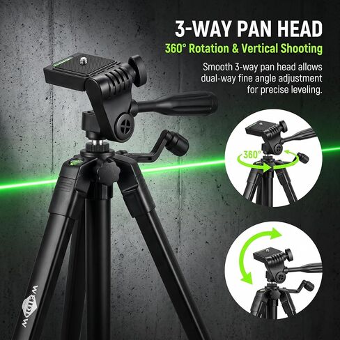 Lightweight Portable Adjustable Tripod for Laser Level, Black 50Inch in Saudi Arabia
