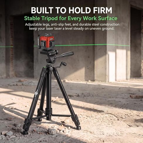 Lightweight Portable Adjustable Tripod for Laser Level, Black 50Inch in Saudi Arabia