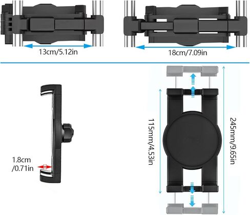 Telescopic Car Rear Pillow Phone Holder Tablet Stand Seat Rear Headrest Mounting Bracket for Phone Tablet Backseat Panel Mount for in Saudi Arabia