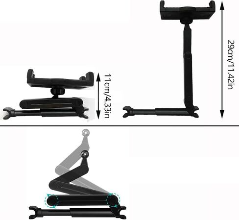 Telescopic Car Rear Pillow Phone Holder Tablet Stand Seat Rear Headrest Mounting Bracket for Phone Tablet Backseat Panel Mount for in Saudi Arabia