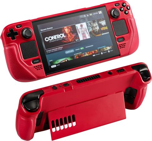 UYIYE Protective Case for Steam Deck OLED & LCD with Kickstand-Red in Saudi Arabia