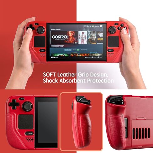 UYIYE Protective Case for Steam Deck OLED & LCD with Kickstand-Red in Saudi Arabia