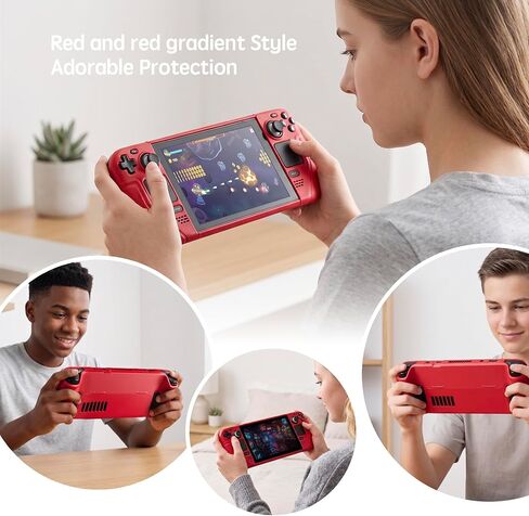 UYIYE Protective Case for Steam Deck OLED & LCD with Kickstand-Red in Saudi Arabia