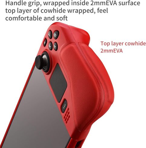UYIYE Protective Case for Steam Deck OLED & LCD with Kickstand-Red in Saudi Arabia