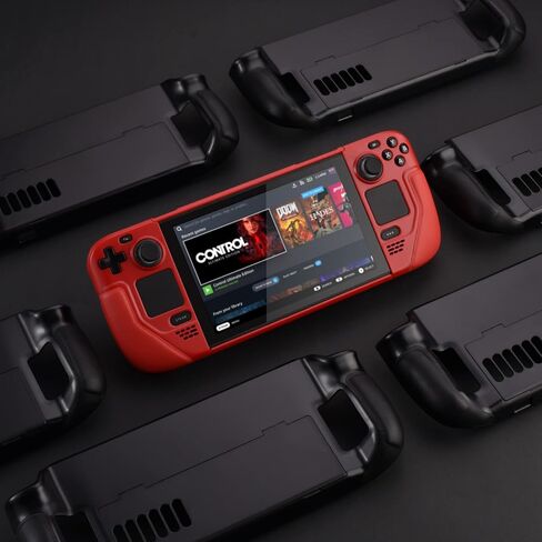 UYIYE Protective Case for Steam Deck OLED & LCD with Kickstand-Red in Saudi Arabia