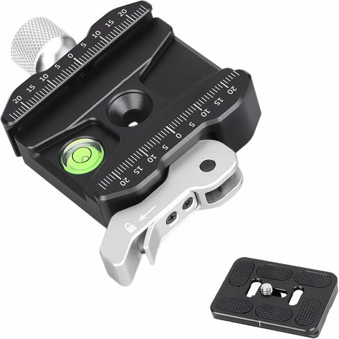 INNOREL CF50 Arca Swiss Lever Clamp, 2"/50mm Long All Metal Quick Release Clamp Adapter for DSLR Camera Tripod Ball Head Monopod, Knob Locking & Lever Locking, Sliver in Saudi Arabia