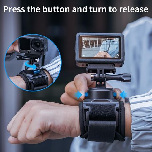 Magnetic Action Camera Wrist Mount, Quick Release Wrist Strap Holder for GoPro Hero 13/12/11/10, DJI Osmo Action 6/5Pro/4/3, Insta360 ONE R, AKASO, and More in Saudi Arabia