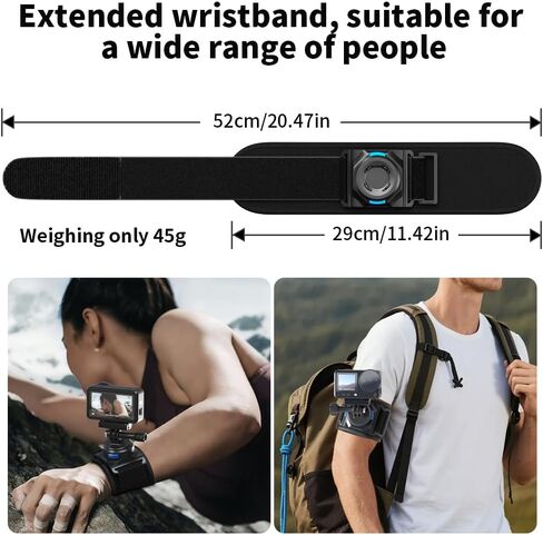 Magnetic Action Camera Wrist Mount, Quick Release Wrist Strap Holder for GoPro Hero 13/12/11/10, DJI Osmo Action 6/5Pro/4/3, Insta360 ONE R, AKASO, and More in Saudi Arabia