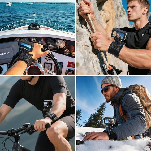 Magnetic Action Camera Wrist Mount, Quick Release Wrist Strap Holder for GoPro Hero 13/12/11/10, DJI Osmo Action 6/5Pro/4/3, Insta360 ONE R, AKASO, and More in Saudi Arabia