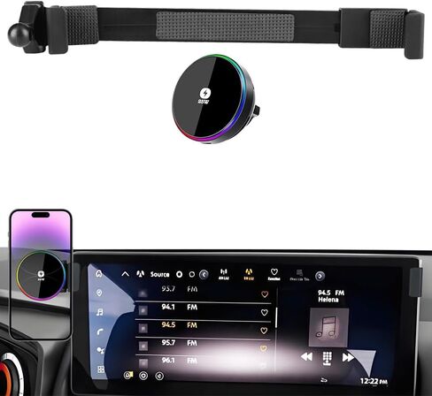 Qi2.2 Max 25W Fast Wireless Car Charger Phone Holder for Nissan Rogue 2021-2026 and Altima 2019-2026 and Sentra 2020-2025 [8-inch Screen] Auto Accessories Magnetic Cell Phones Charging Mount in Saudi Arabia