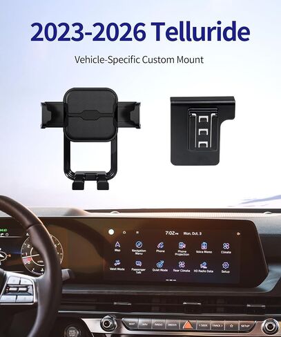 Auto Clamp Car Phone Holder for Kia Telluride 2023-2026 Accessories in Saudi Arabia