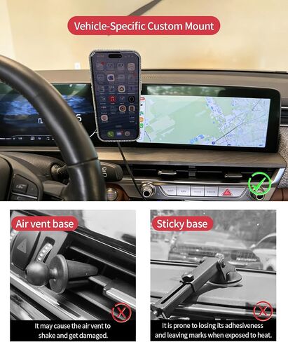 Auto Clamp Car Phone Holder for Kia Telluride 2023-2026 Accessories in Saudi Arabia