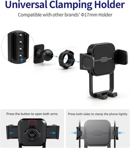Auto Clamp Car Phone Holder for Kia Telluride 2023-2026 Accessories in Saudi Arabia