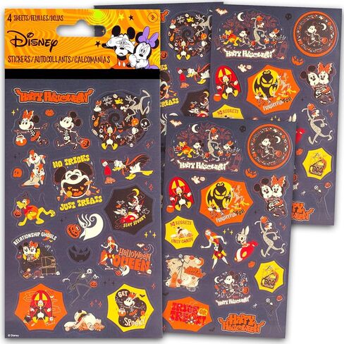 Mickey & Minnie Halloween Stickers Bundle - 4 Sheet Trick or Treat Goodies in Saudi Arabia