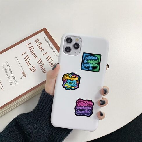 108pcs Neon Positive Affirmation Stickers,Inspirational Positive Quote Vinyl Stickers,Waterproof Inspirational Boost Decals for Water Bottle,Laptops, Scrapbook，Phone Case in Saudi Arabia