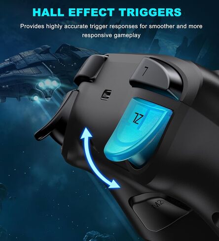 NealGamefy Switch Controllers,Wireless Switch Pro Controller for Switch/Lite/OLED/iOS/Android,Rechargeable Wired PC Gaming Controller with Cool LED Light, Turbo, 6-Axis Gyro, 4-Speed Vibration in Saudi Arabia