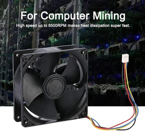 4 Pin 1.85A 6500RPM 267CFM Connector Cooling Fan for Computer Case CPU Cooler Radiator in Saudi Arabia