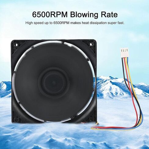 4 Pin 1.85A 6500RPM 267CFM Connector Cooling Fan for Computer Case CPU Cooler Radiator in Saudi Arabia