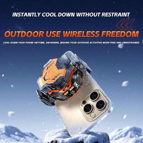 p80 Phone Cooler Semiconductor, Ai Smart Temperature Control with Triple Frosting Modes, Fast Cooling for Gaming Semiconductor Magnetic Phone Cooler in Saudi Arabia