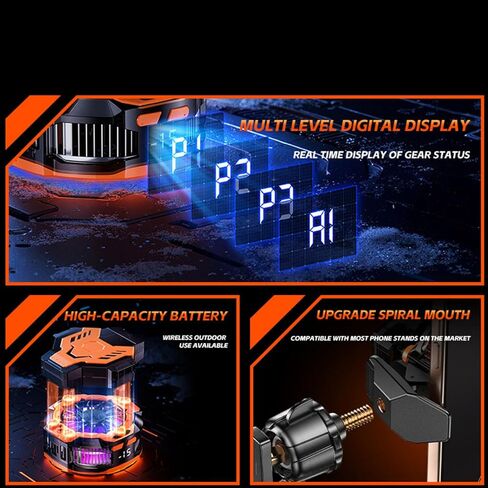 p80 Phone Cooler Semiconductor, Ai Smart Temperature Control with Triple Frosting Modes, Fast Cooling for Gaming Semiconductor Magnetic Phone Cooler in Saudi Arabia